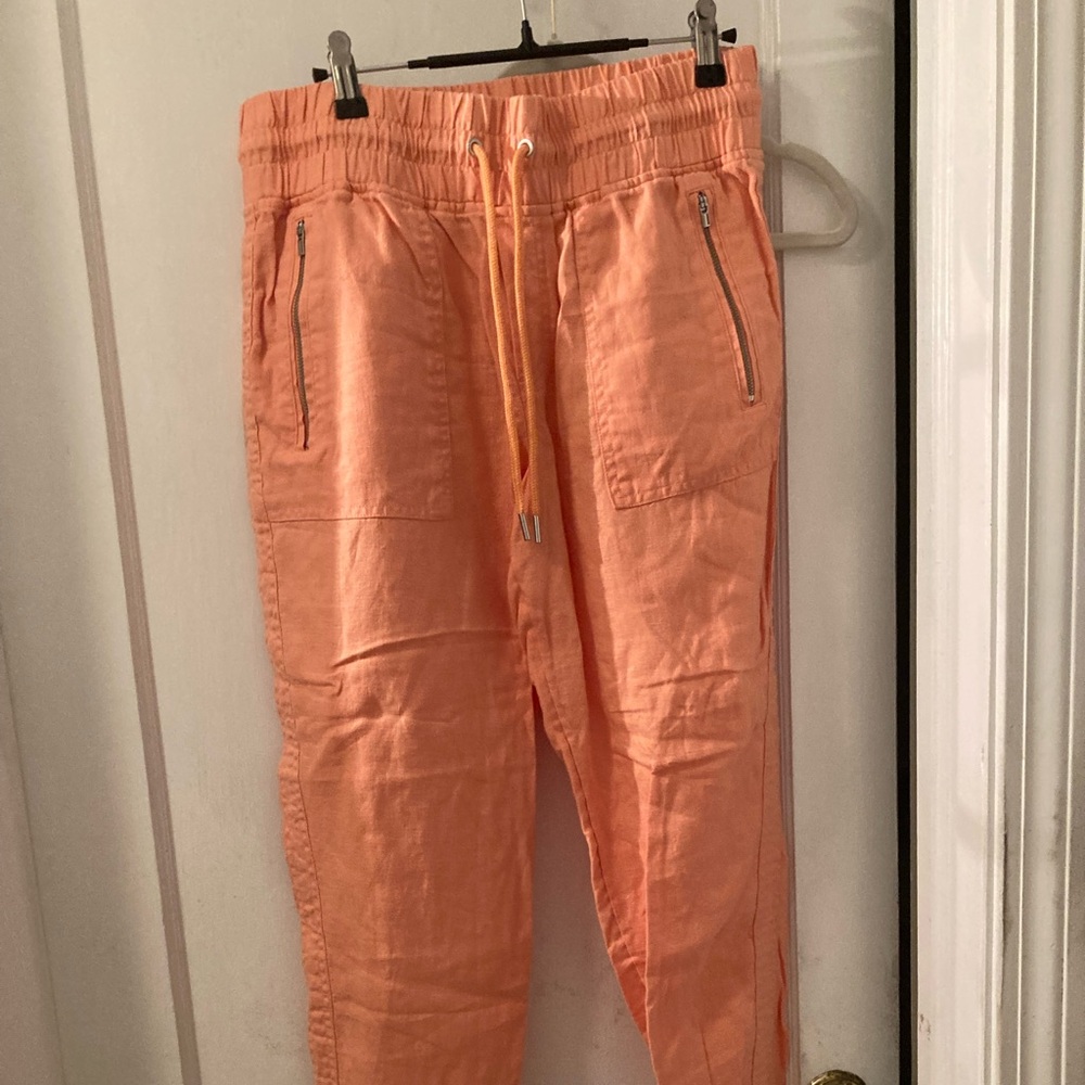 Athleta Orange “Cabo Linen Jogger,” 10P